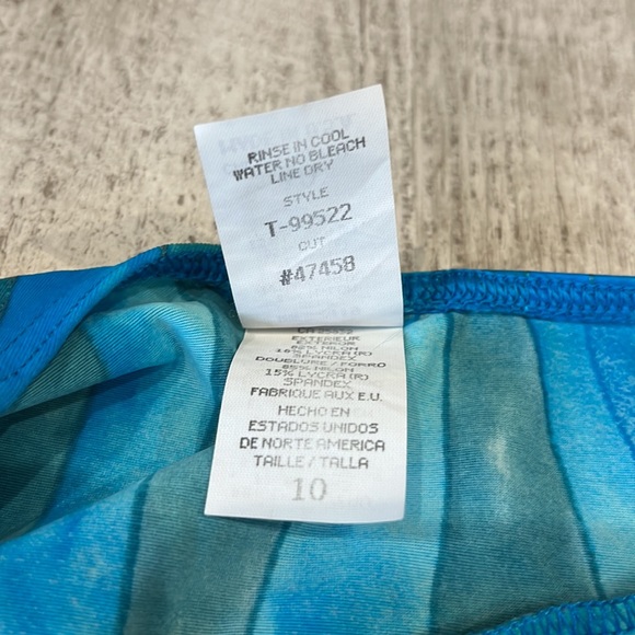 Sessa One Piece Aqua Swimsuit Size 10 - Picture 6 of 6